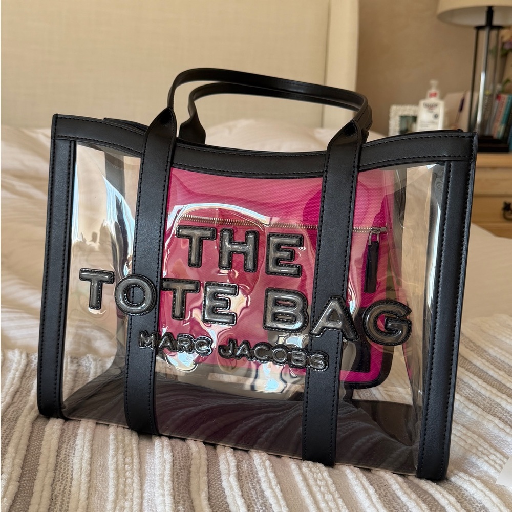 Marc Jacobs Clear and Pink Tote Bag